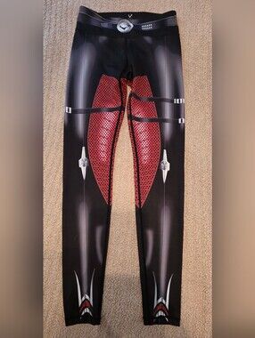 Violate The Dress Code Athletic Leggings with Red Graphics